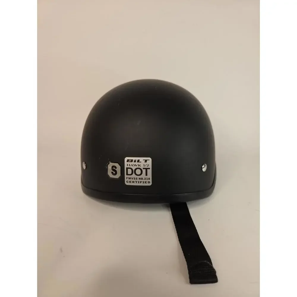 BILT Hawk 1/2 Helmet Size Small  Motorcycle Open Face Matte Black EC! DOT - Picture 4 of 5